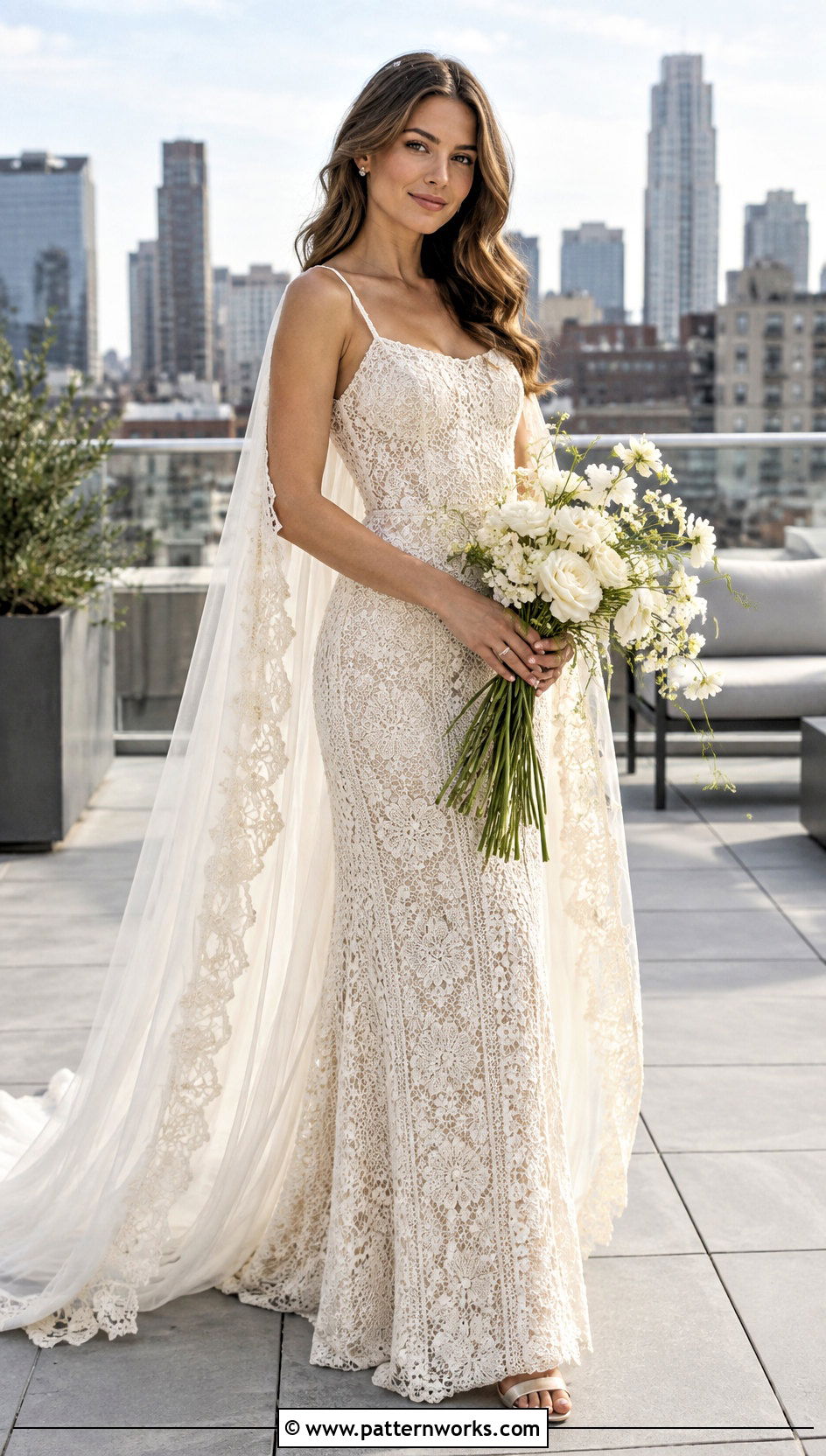 Crochet Slip Wedding Dress With Cape - 18 Elegant Crochet Wedding Dress outfit ideas