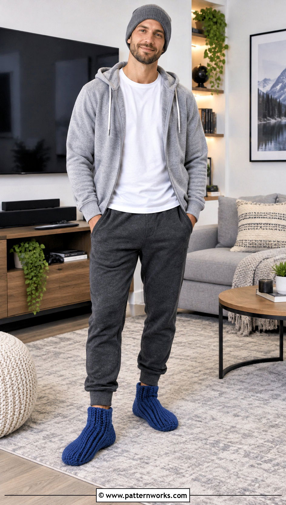 Crochet Slipper Socks With Hoodie And Joggers - 30 mens crochet slippers outfit ideas