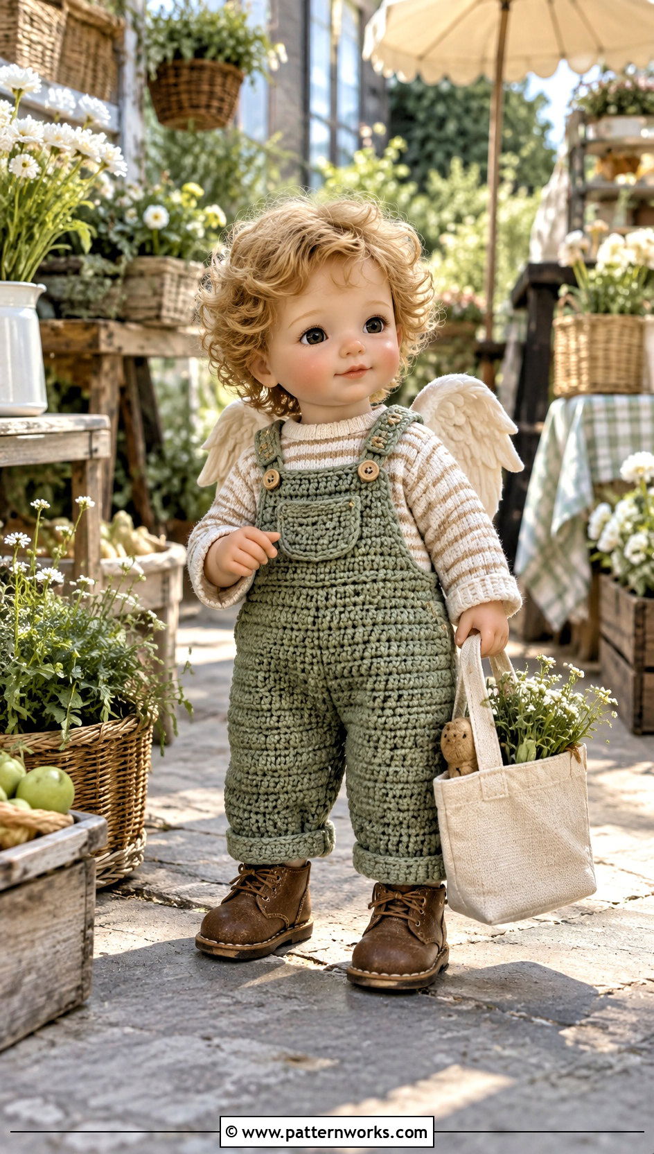 Crochet Sonny Angel Overalls With Long Sleeve Shirt - 18 Crochet Sonny Angel Pants outfit ideas