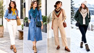 30 Crochet Sophie Scarf Outfit Ideas for Light Layers