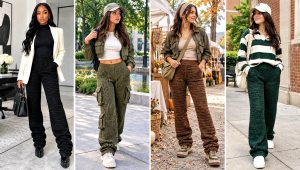 24 Crochet Stacked Pants Outfit Ideas for Street Style