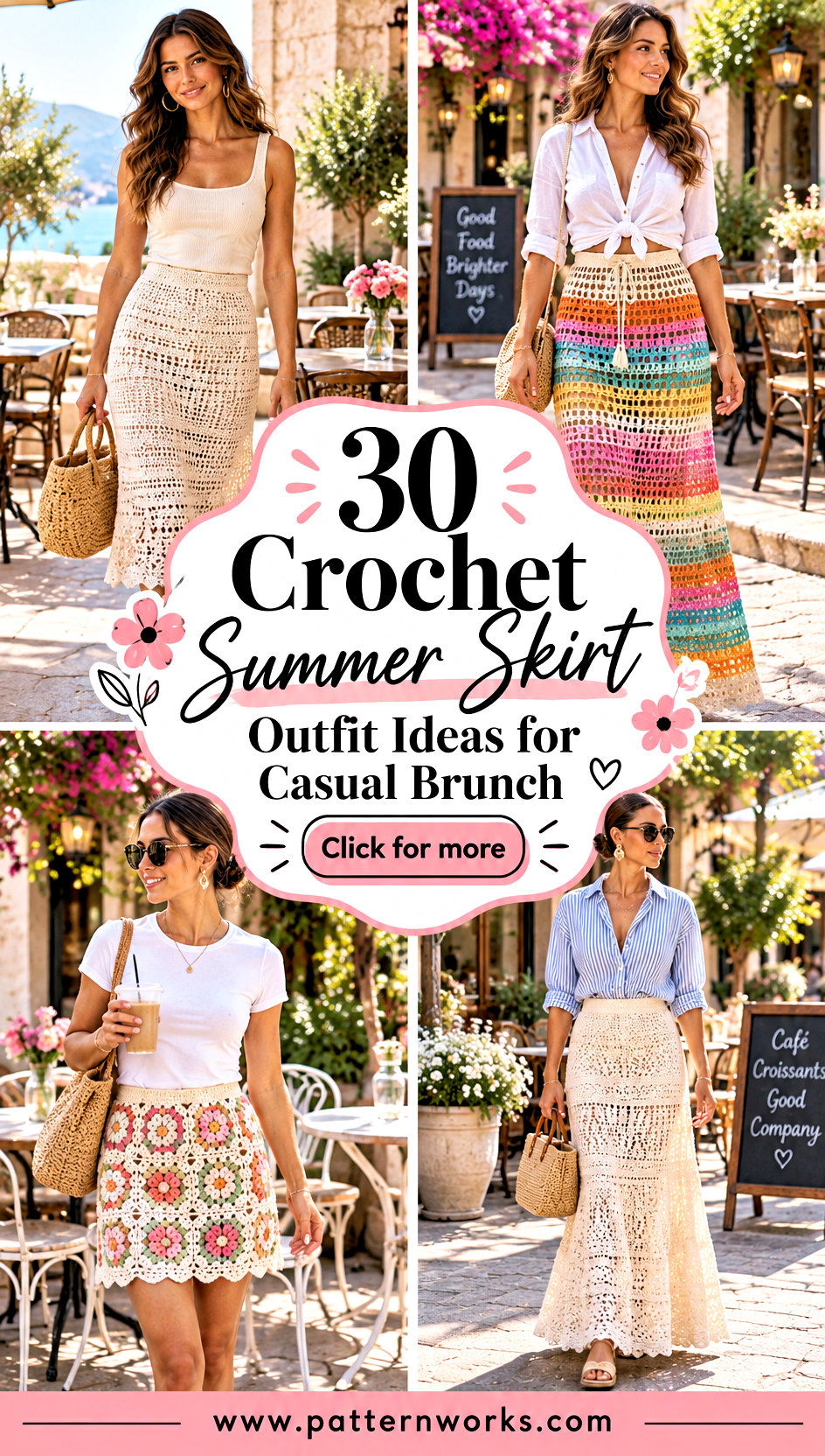 30 Crochet Summer Skirt Outfit Ideas for Casual Brunch - 30 Crochet Summer Skirt Outfit Ideas for Casual Brunch