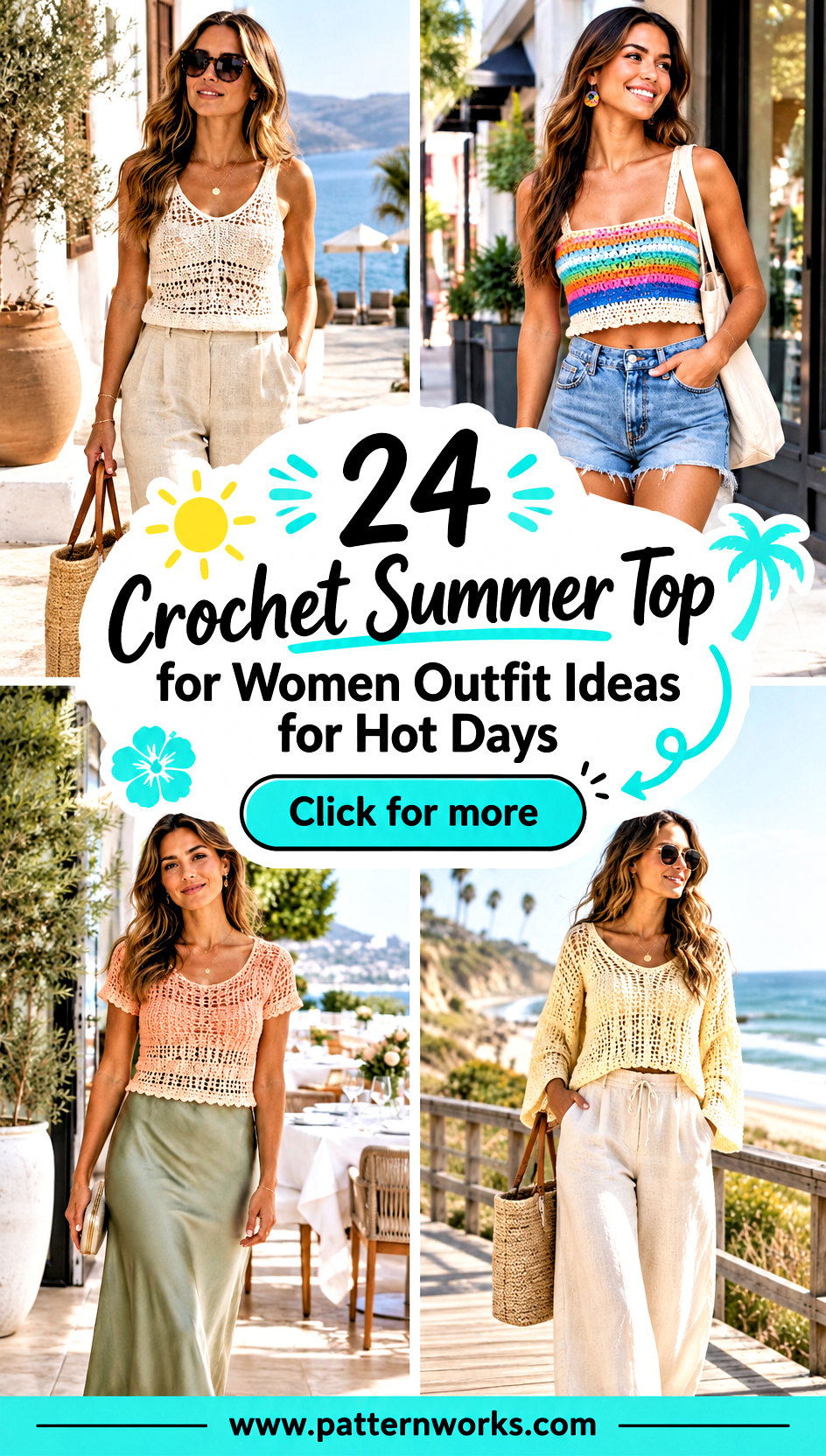 24 Crochet Summer Top for Women Outfit Ideas for Hot Days - 24 Crochet Summer Top for Women Outfit Ideas for Hot Days