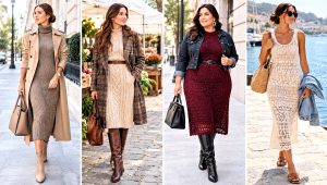 30 Crochet Sweater Dress Outfit Ideas for Cool Weather