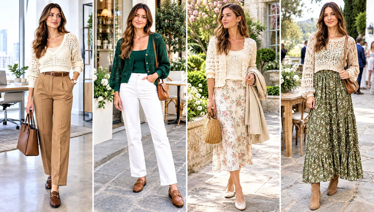 30 Crochet Sweater Outfit Ideas for Relaxed Street Style