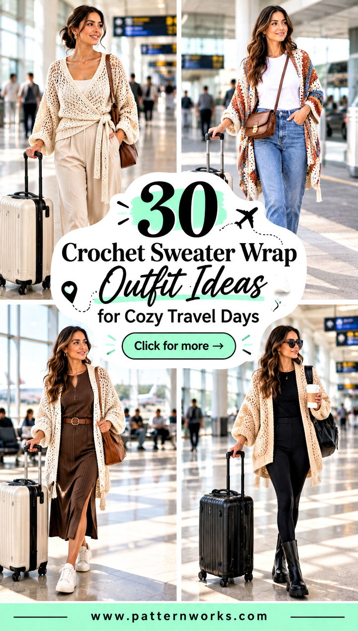 30 Crochet Sweater Wrap Outfit Ideas for Cozy Travel Days - 30 Crochet Sweater Wrap Outfit Ideas for Cozy Travel Days