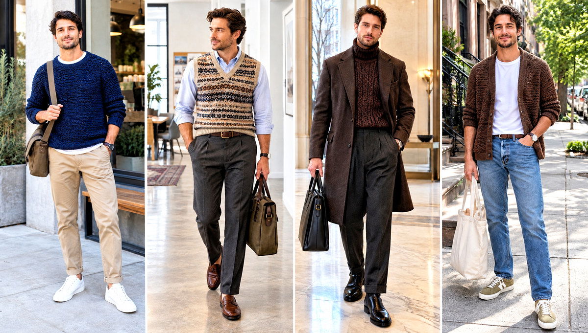 30 Crochet Sweater for Men Outfit Ideas for Date Night