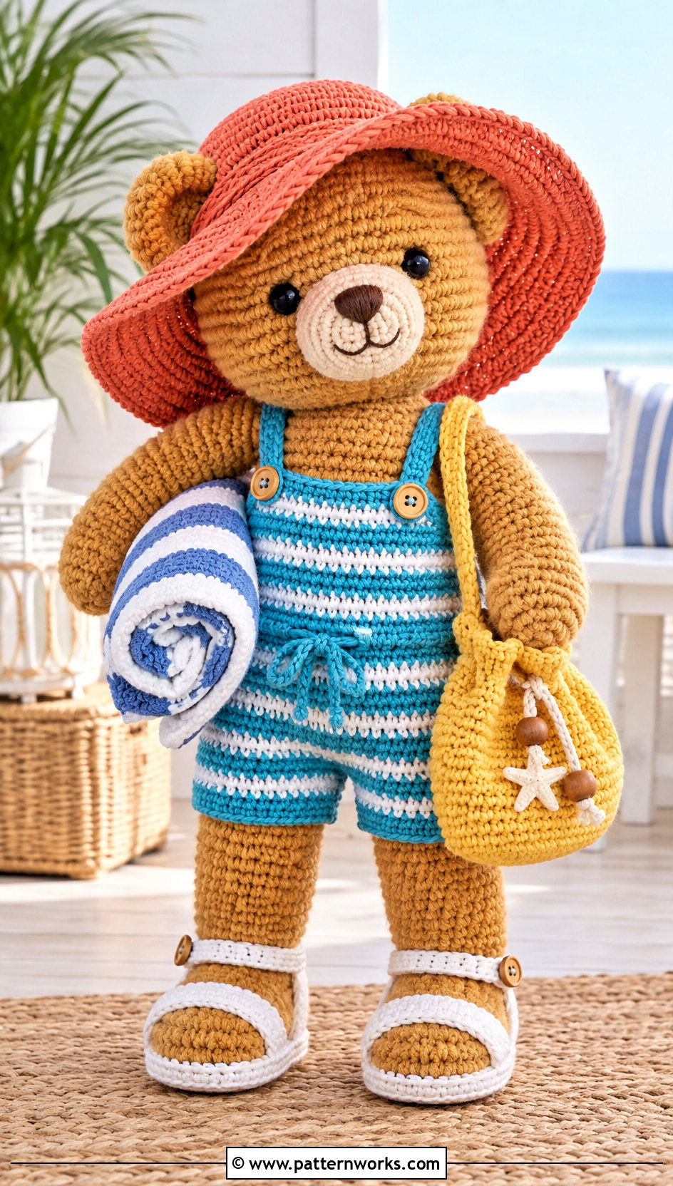 Crochet Teddy Beach Romper Outfit - 30 crochet teddy clothes and outfit ideas
