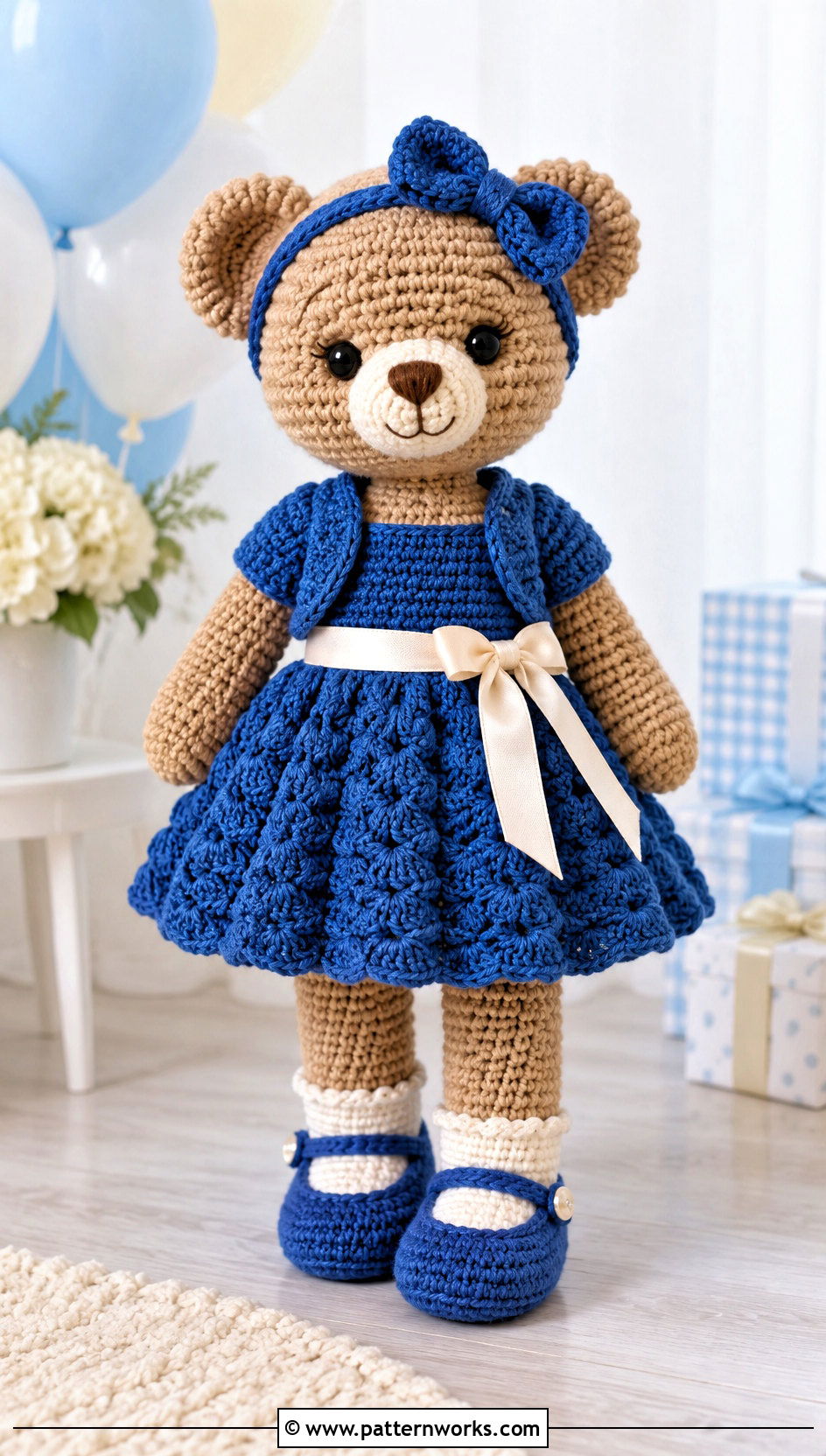 Crochet Teddy Party Dress Outfit - 30 crochet teddy clothes and outfit ideas