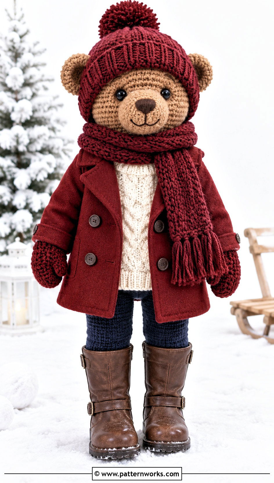 Crochet Teddy Winter Coat Outfit - 30 crochet teddy clothes and outfit ideas