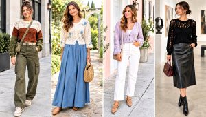 18 Crochet Top Down Sweater Outfit Ideas for Cozy Layers