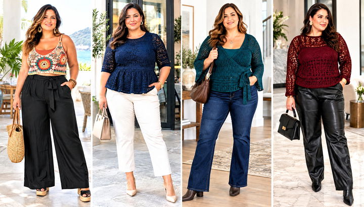 18 Crochet Top Plus Size Outfit Ideas for Weekend Wear