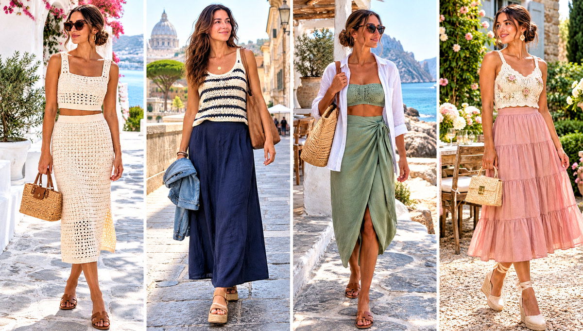 30 Crochet Top and Skirt Outfit Ideas for Summer Brunch