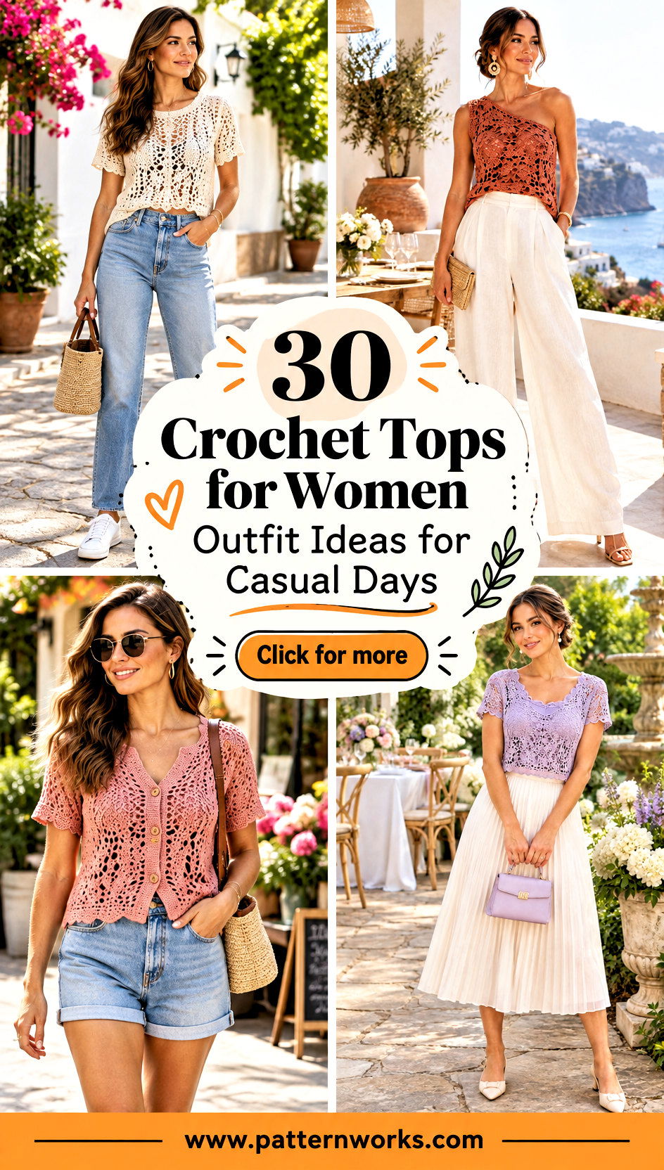 30 Crochet Tops for Women Outfit Ideas for Casual Days - 30 Crochet Tops for Women Outfit Ideas for Casual Days