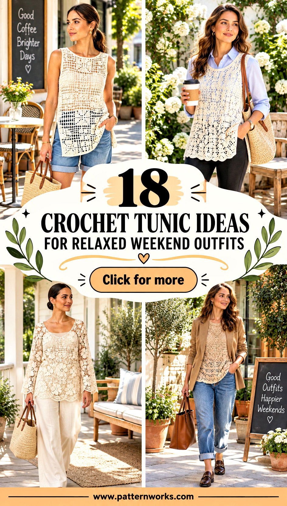 18 Crochet Tunic Ideas for Relaxed Weekend Outfits - 18 Crochet Tunic Ideas for Relaxed Weekend Outfits