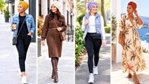 18 Crochet Turban Style Hat Outfit Ideas for Cozy Days