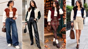 30 Crochet Varsity Jacket Outfit Ideas for Sporty Layers