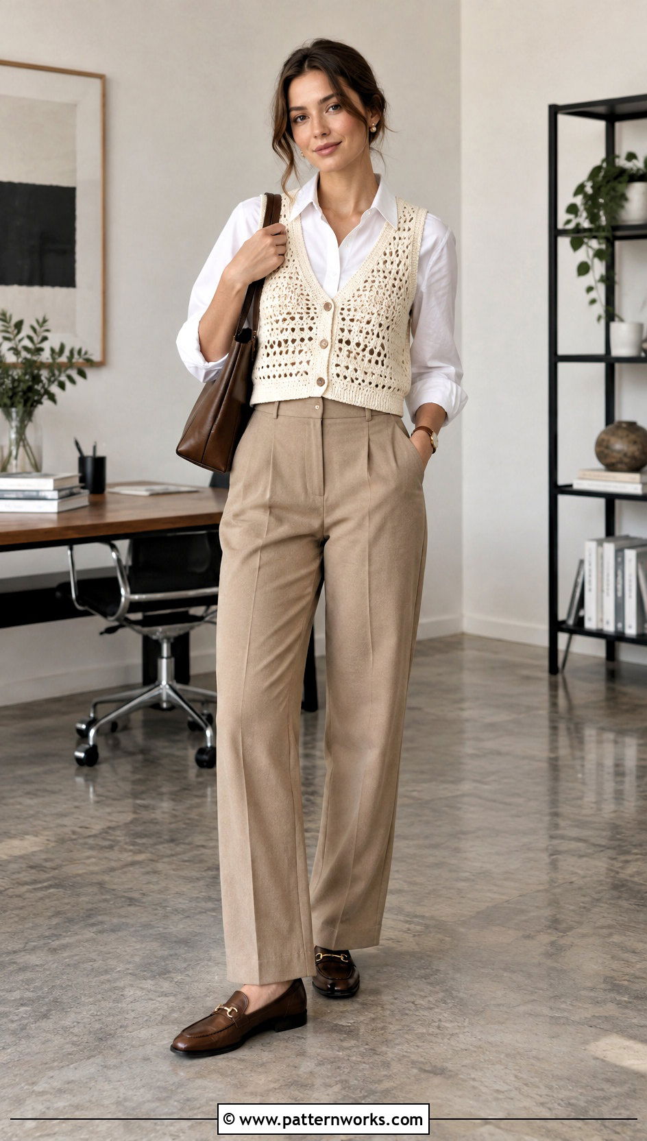 Crochet Vest Crop Top With Shirt And Trousers - 18 Crochet Clothes Crop Top outfit ideas