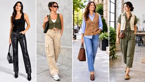 30 Crochet Vest Outfit Ideas for Women With Midi Skirts