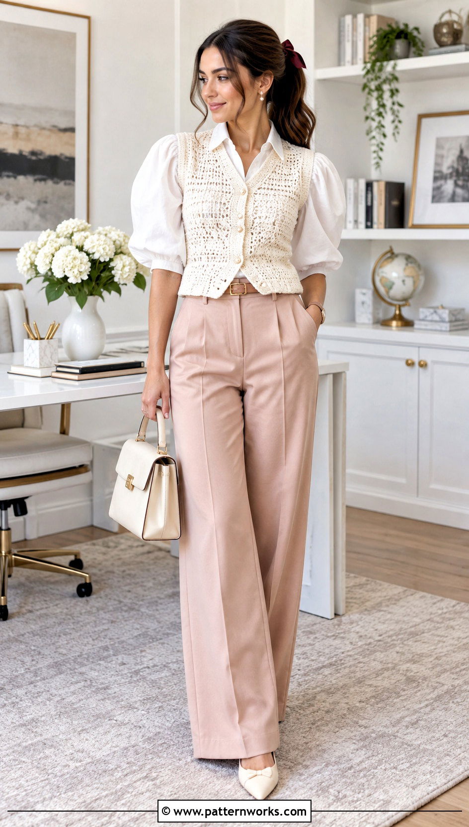 Crochet Vest With Tailored Trousers - 24 coquette crochet clothes and outfit ideas