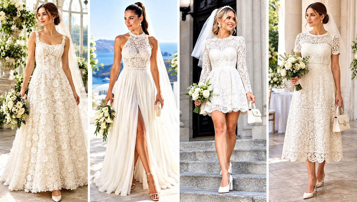 24 Crochet Wedding Dress Gowns Outfit Ideas for Boho Brides