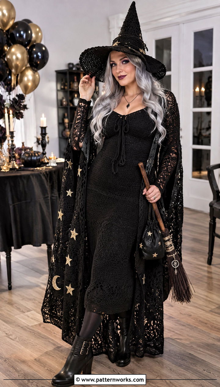 Crochet Witch Hat And Cape Costume - 18 crochet halloween costumes women outfit ideas