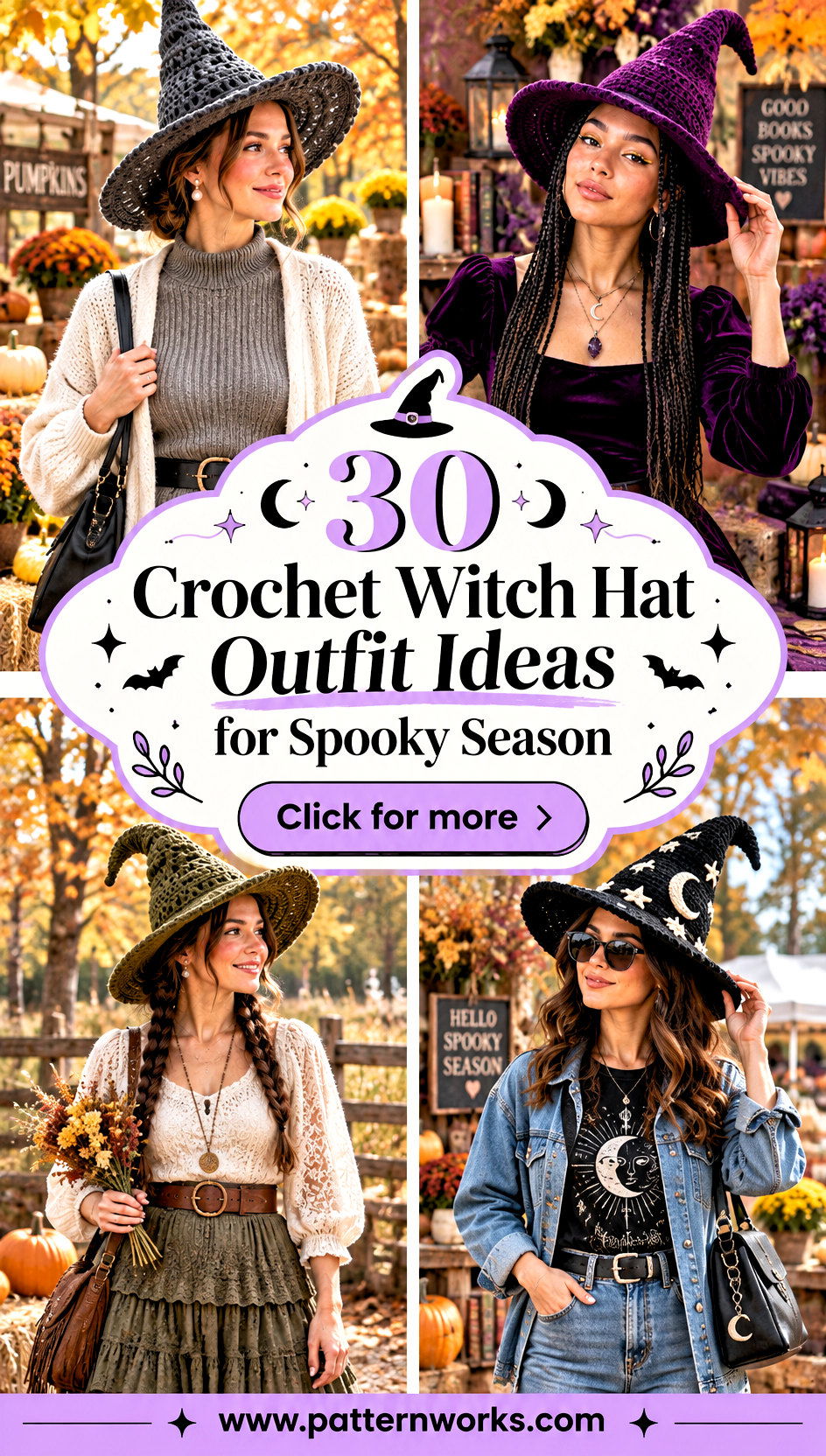 30 Crochet Witch Hat Outfit Ideas for Spooky Season - 30 Crochet Witch Hat Outfit Ideas for Spooky Season
