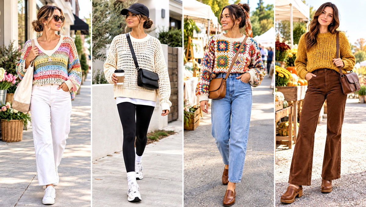 30 Crochet Womens Sweater Outfit Ideas for Daily Wear