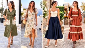 24 Crochet and Fabric Dress Outfit Ideas for Summer
