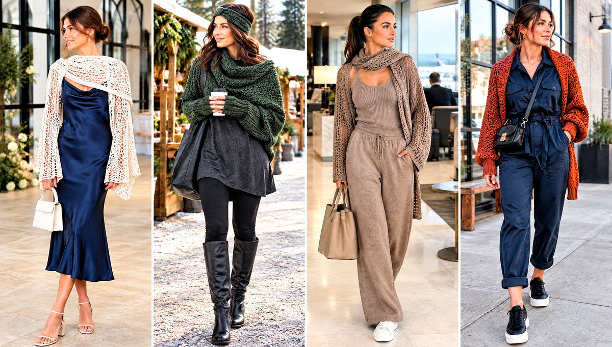 18 Crochet for Scarf with Sleeves Outfit Ideas for Work