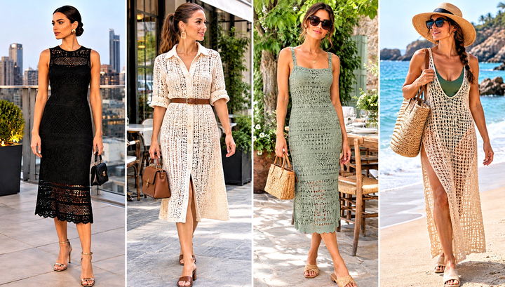 18 Crocheted Dresses for Women Outfit Ideas for Travel