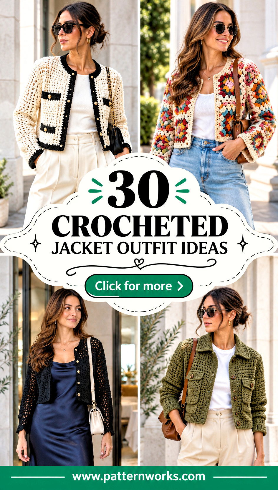 30 Crocheted Jacket Outfit Ideas for Textured Layers - 30 Crocheted Jacket Outfit Ideas for Textured Layers