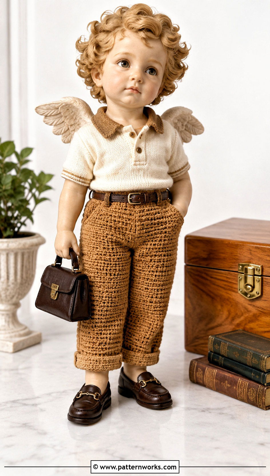 Cuffed Crochet Sonny Angel Pants With Knit Polo - 18 Crochet Sonny Angel Pants outfit ideas