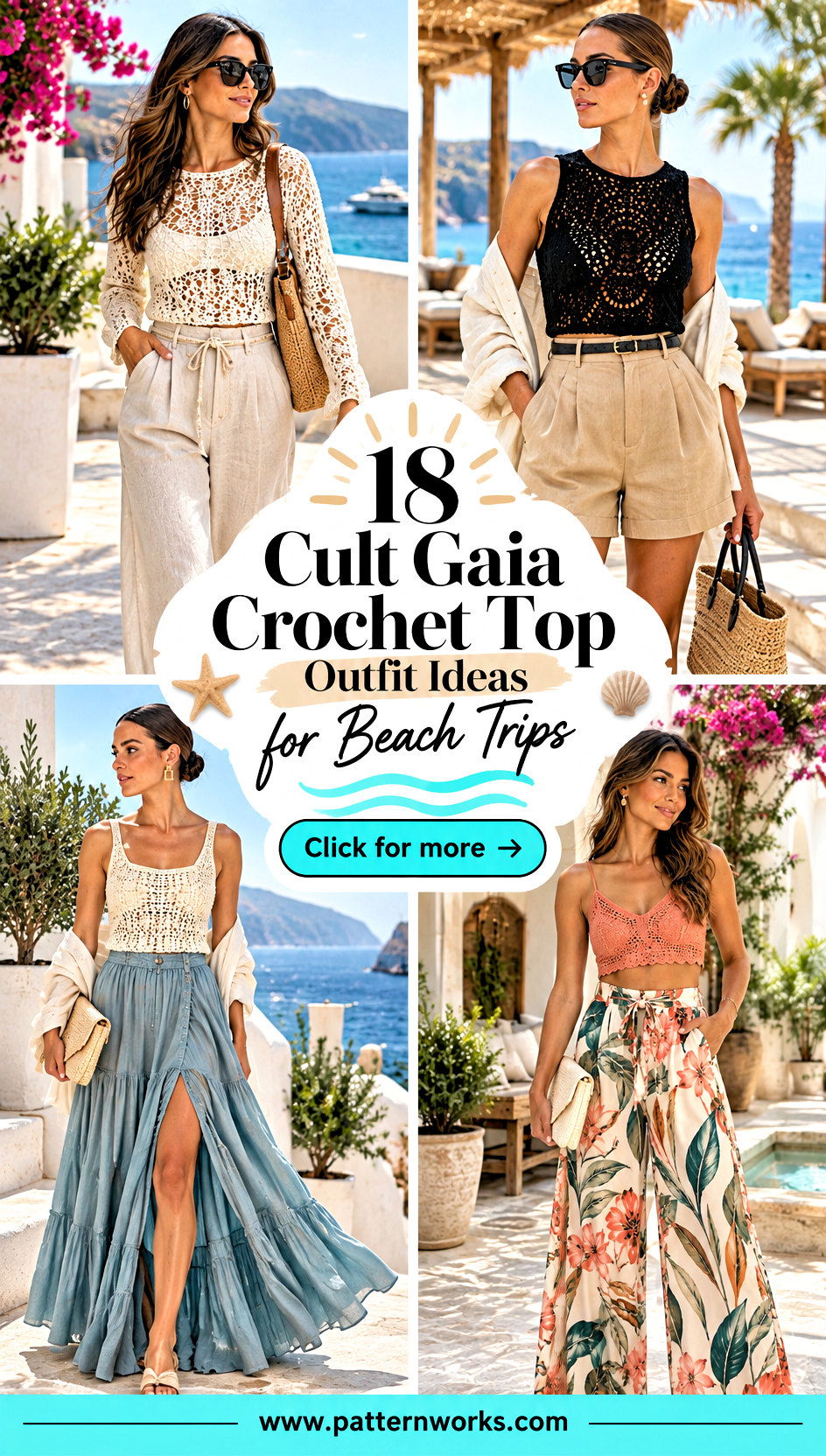 18 Cult Gaia Crochet Top Outfit Ideas for Beach Trips - 18 Cult Gaia Crochet Top Outfit Ideas for Beach Trips