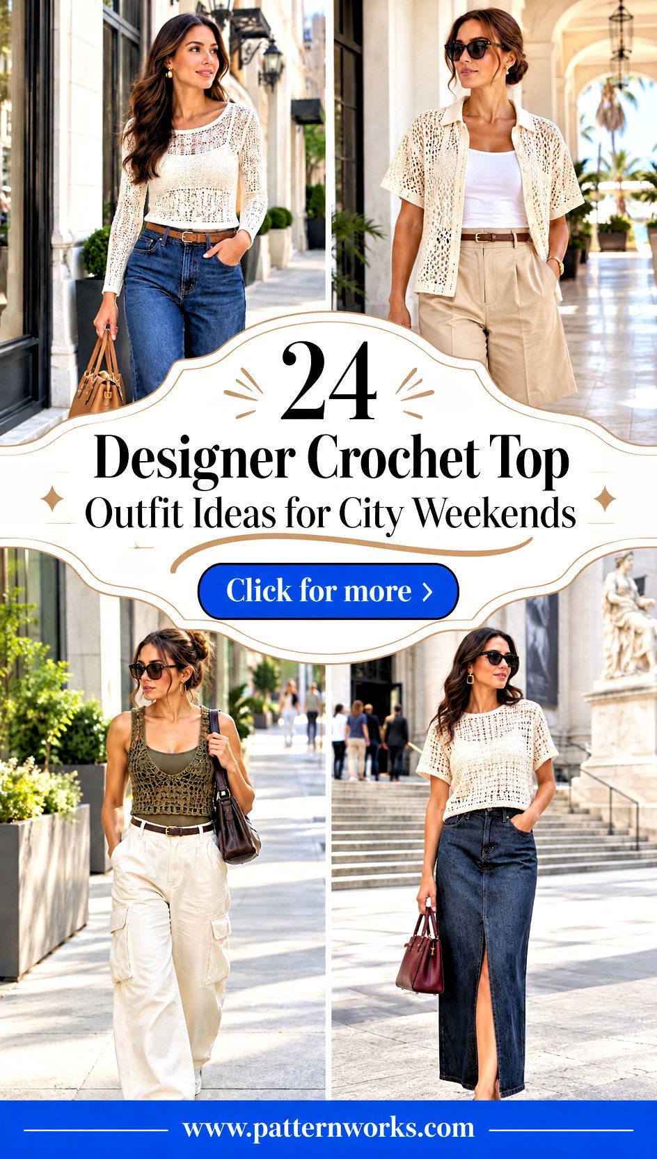 24 Designer Crochet Top Outfit Ideas for City Weekends - 24 Designer Crochet Top Outfit Ideas for City Weekends