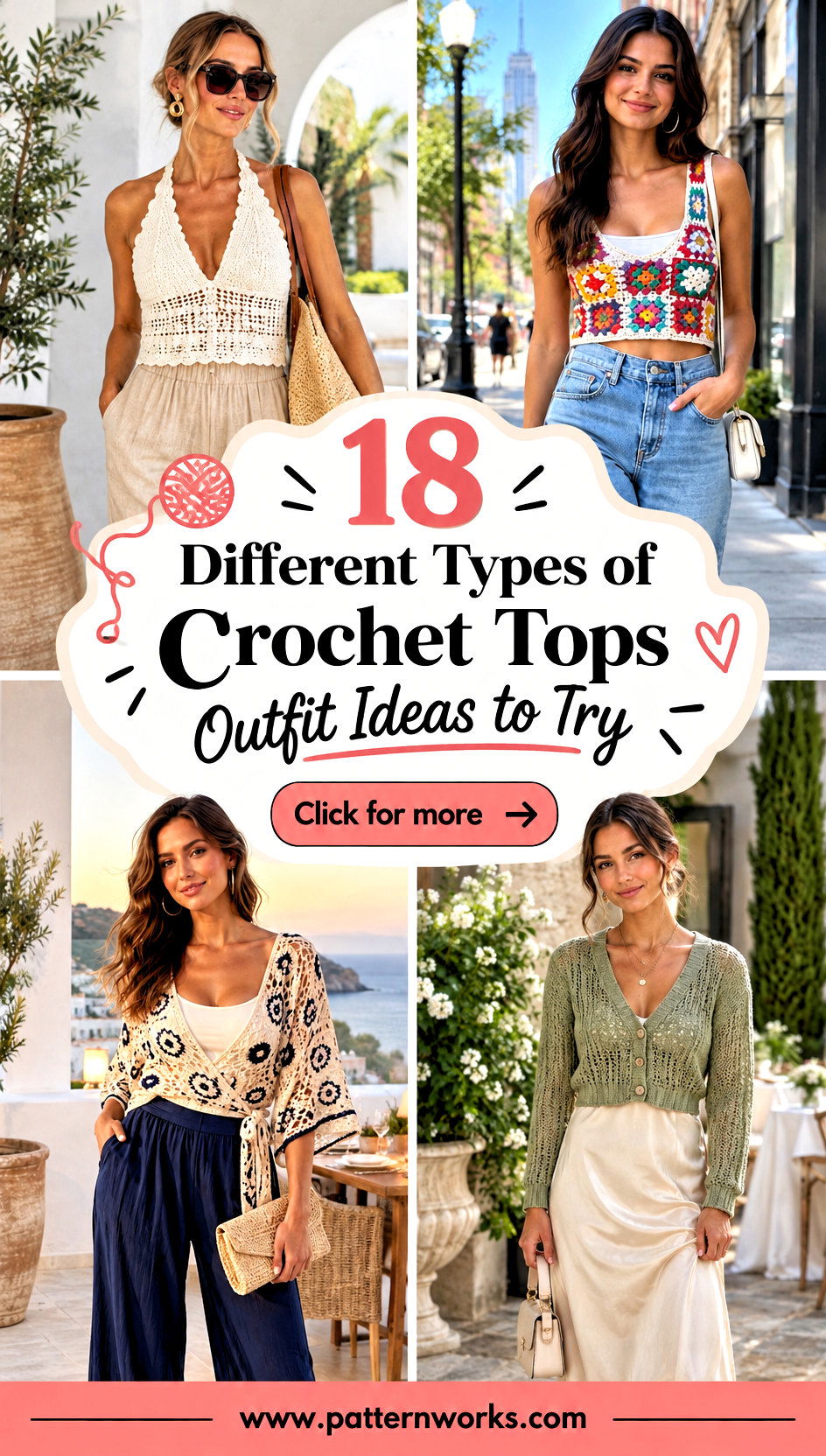 18 Different Types of Crochet Tops Outfit Ideas to Try - 18 Different Types of Crochet Tops Outfit Ideas to Try