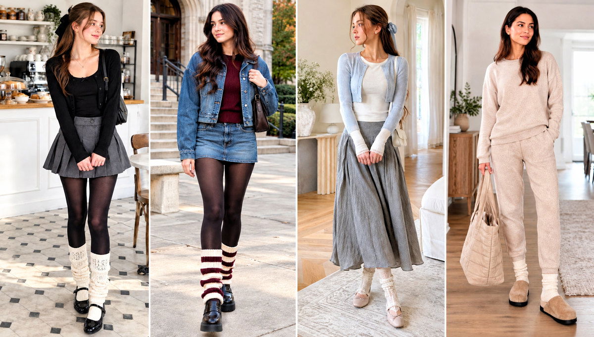 30 Easy Crochet Leg Warmers Outfit Ideas for Winter Walks