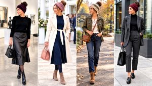 18 Easy Crochet Messy Bun Hat Outfit Ideas for Cold Days
