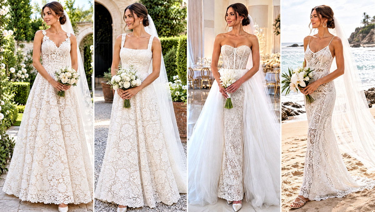 18 Elegant Crochet Wedding Dress Outfit Ideas for Beach Vows