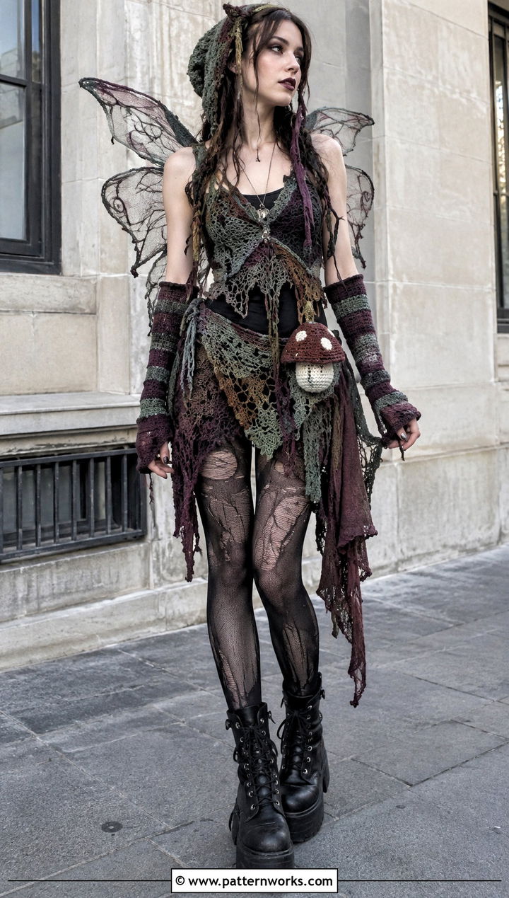 Fairy Grunge Crochet Costume - 30 crochet fairy costume outfit ideas