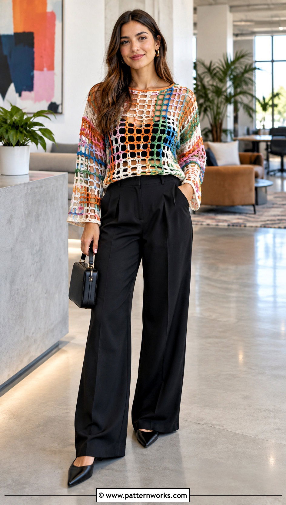Farm Rio Crochet Top With Black Trousers - 18 Farm Rio Crochet Top outfit ideas