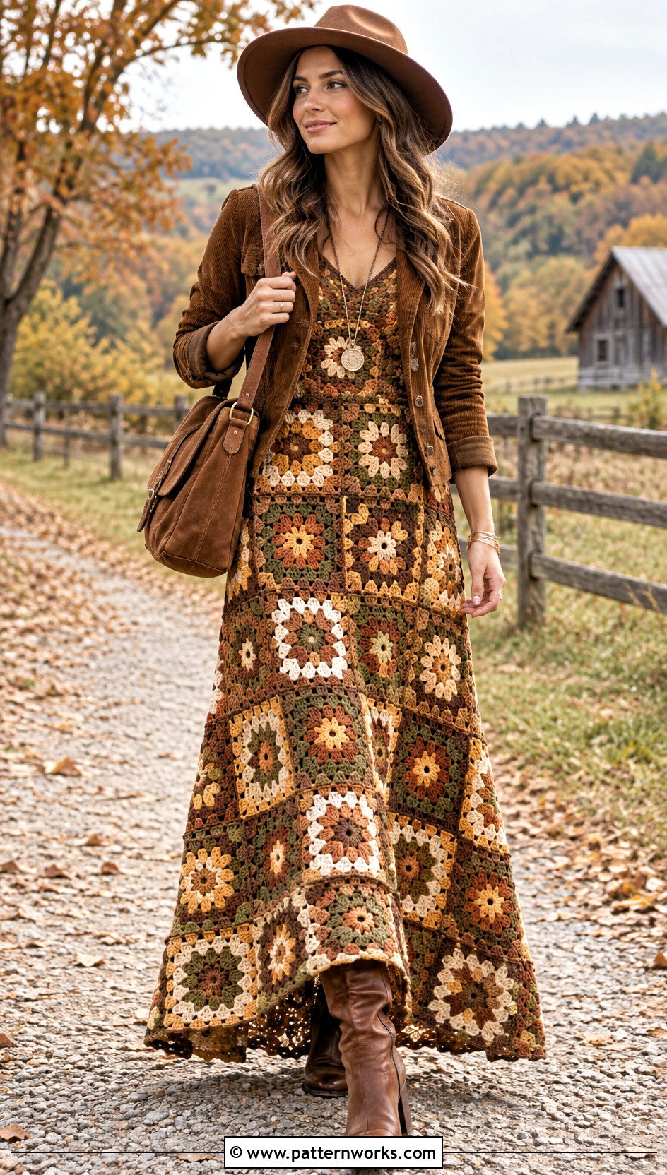Floral Crochet Dress With Wide Brim Hat Outfit - 18 vintage floral crochet dress outfit ideas
