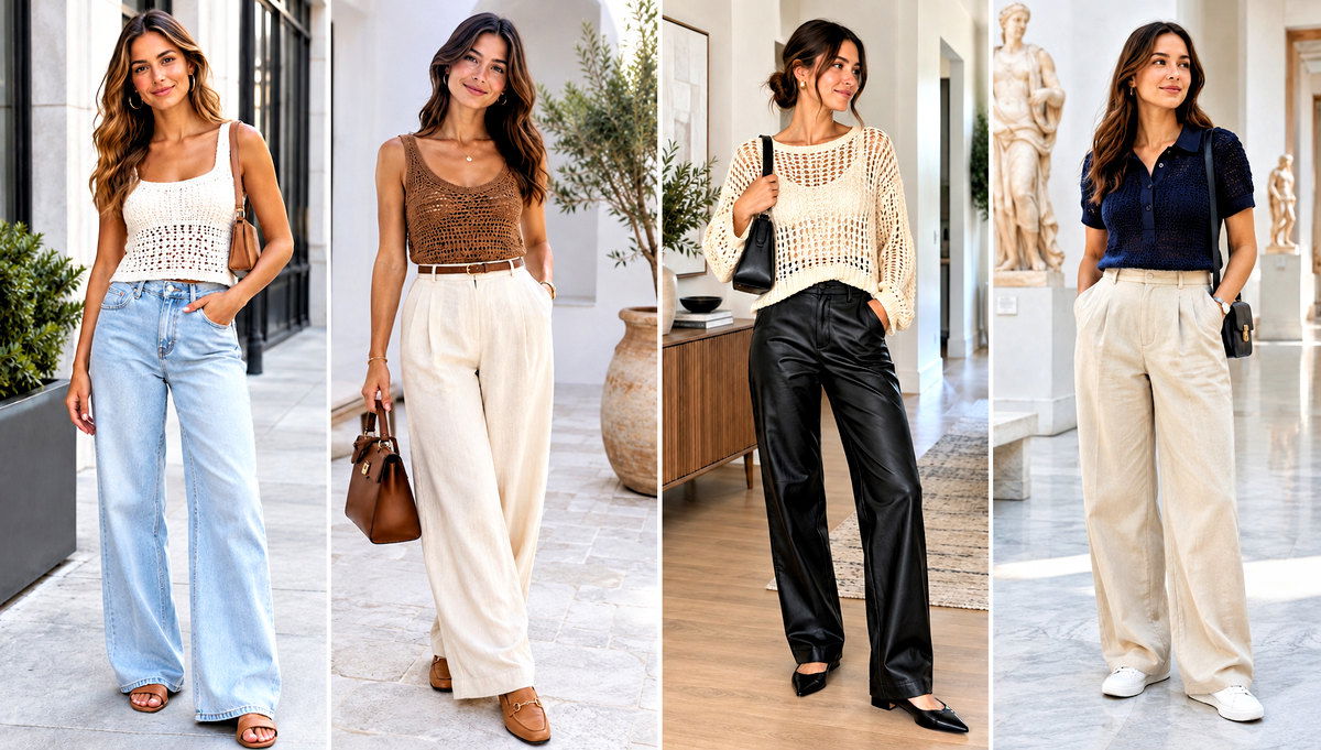 24 Form Crochet Top Outfit Ideas for Casual Weekend Looks