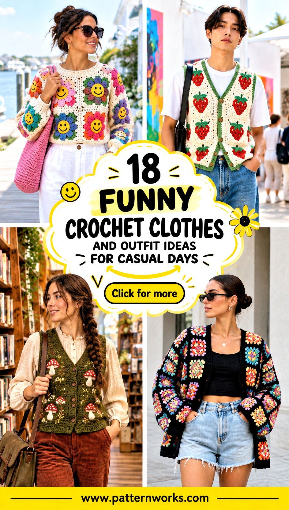 18 Funny Crochet Clothes and Outfit Ideas for Casual Days - 18 Funny Crochet Clothes and Outfit Ideas for Casual Days