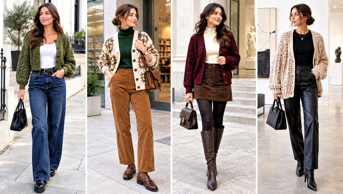 18 Grandpa Crochet Cardigan Outfit Ideas for Relaxed Layers