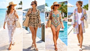 18 Granny Square Beach Cover Up Outfit Ideas for Sunny Days