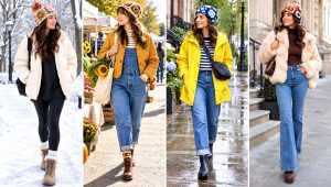 30 Granny Square Crochet Beanie Outfit Ideas for Winter