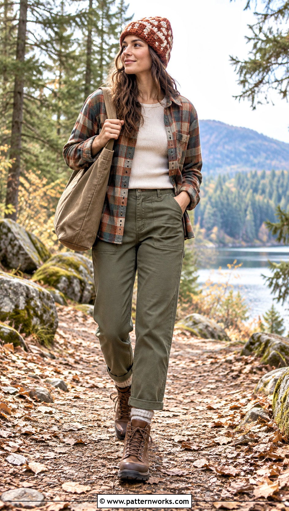 Granny Stitch Crochet Hat With Flannel Shirt And Workwear Pants - 24 granny stitch crochet hat outfit ideas