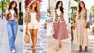 18 Granny Stripe Crochet Vest Outfit Ideas for Casual Days