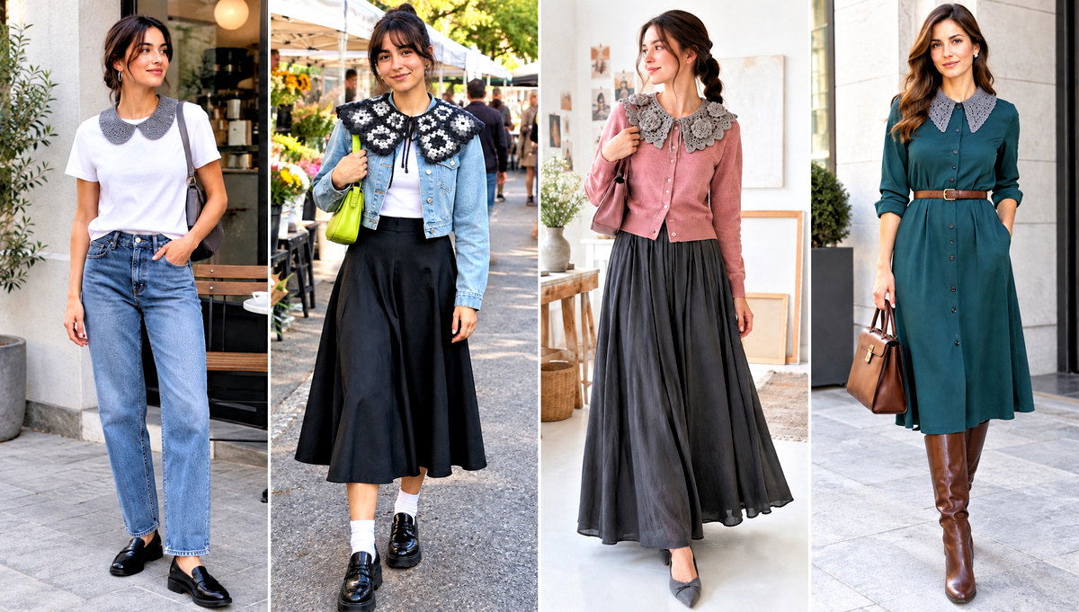 18 Gray Crochet Collar Outfit Ideas for Polished Looks